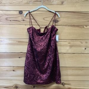 Cosmopolitan Dress the Population Kimberly Dress XL Cranberry Sequins NWT B162